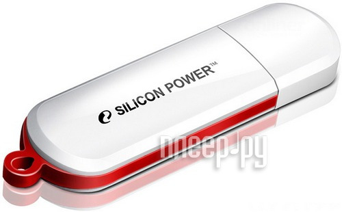 8 Gb Silicon Power LuxMini 320 (SP008GBUF2320V1W) (белый, USB 2.0) Retail