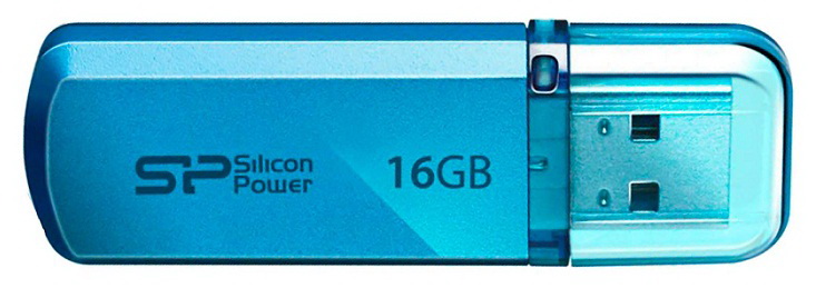 16 Gb Silicon Power Helios 101 (SP016GBUF2101V1B), голубой, USB2.0