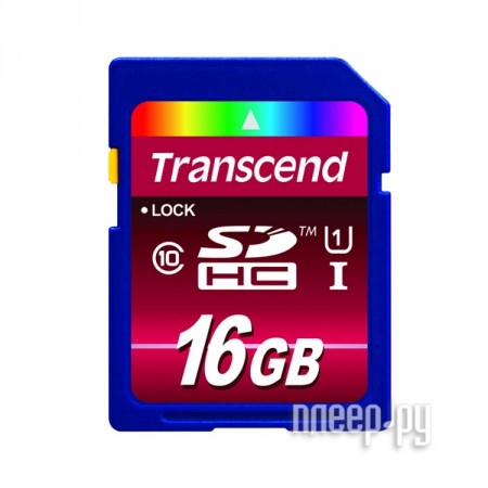 SD 16 Gb Transcend Class 10 UHS-I TS16GSDHC10U1 SecureDigital HC RTL