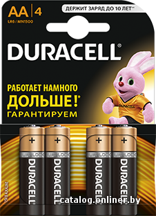 Батарейка Duracell LR6/MN1500 (1.5В AA (4шт./уп.)) RTL