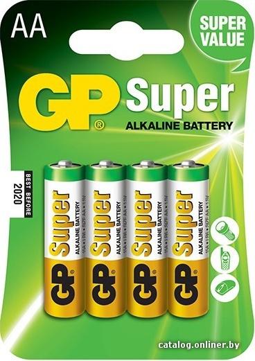 Батарейка GP Super (1.5В AA (4шт./уп.)) RTL