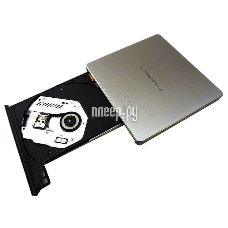 Привод External DVD±RW LG GP60NS60 Silver (USB 2.0 Slim Drive, Лоток) RTL