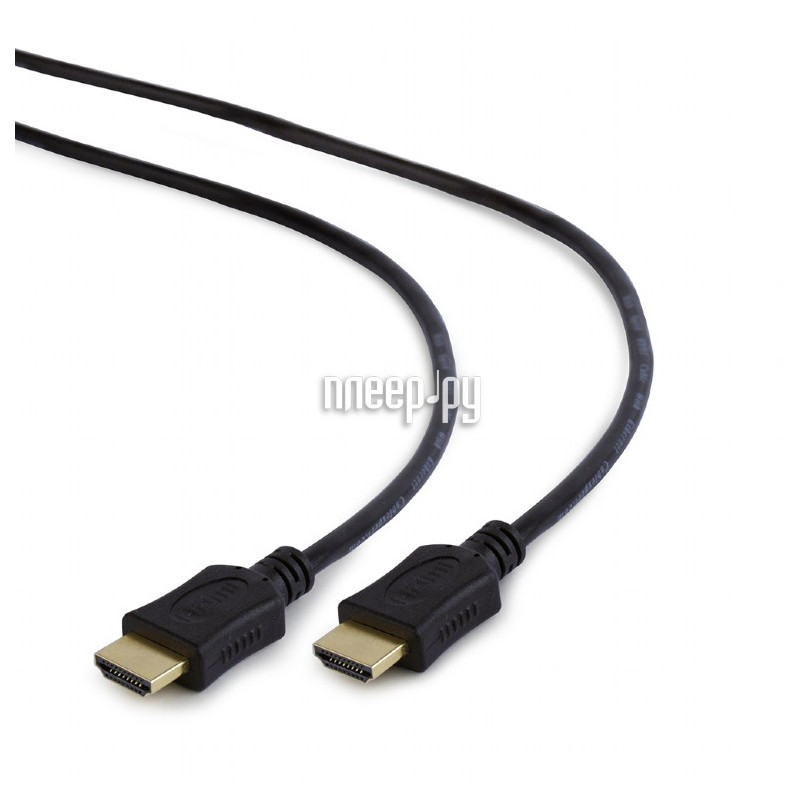 Кабель HDMI- HDMI Gembird 1.0m ver1.4, (CC-HDMI4L-1M), серия Light, позолоченные контакты, Black
