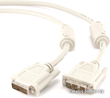Кабель DVI-D single link Gembird, 1.8м (CC-DVI-6C) 19M/19M, экран, феррит.кольца, пакет