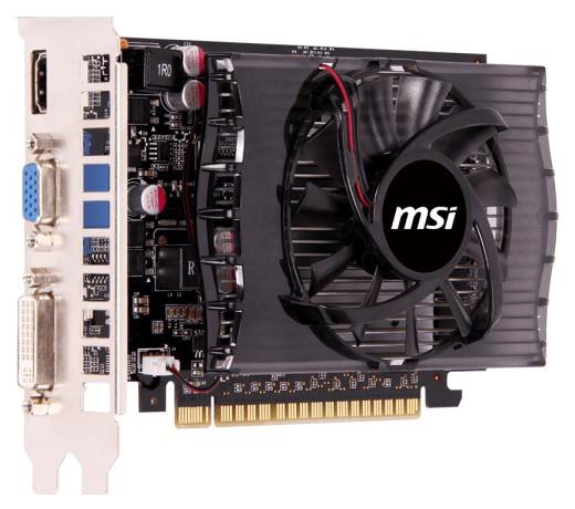 NVIDIA GeForce MSI GT730 (N730-4GD3) 4GB DDR3 (128bit, 750/1000Mhz) DVI HDMI CRT RTL