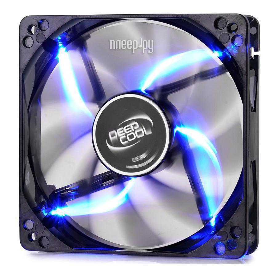 Вентилятор 120mm Deepcool Wind Blade 120 (120x120x25mm, 1300RPM, 26.6dBa, 65.16CFM, 3-pin, Blue LED) RTL