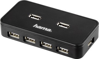 USB HUB Hama Active1:7 (39859) (USB 2.0  портов, 7 черный)