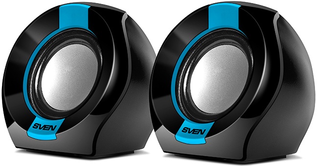 Колонки 2.0 Sven 150 (2x2.5 Вт, 100-20000 Гц, USB, 75x75x75 мм USB) Black