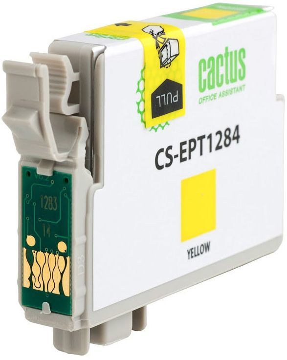 Картридж Cactus CS-EPT1284 желтый для Epson Stylus S22/SX125/SX420/SX425 (7ml)