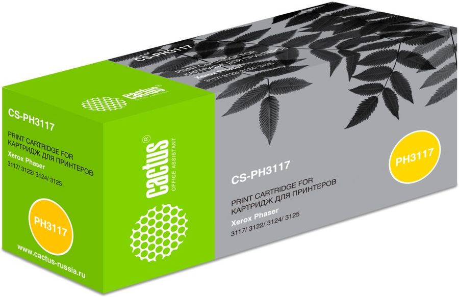 Картридж Cactus CS-PH3117 106R01159) черный для Xerox Phaser 3117 3122 3124 3125 (3000стр.)