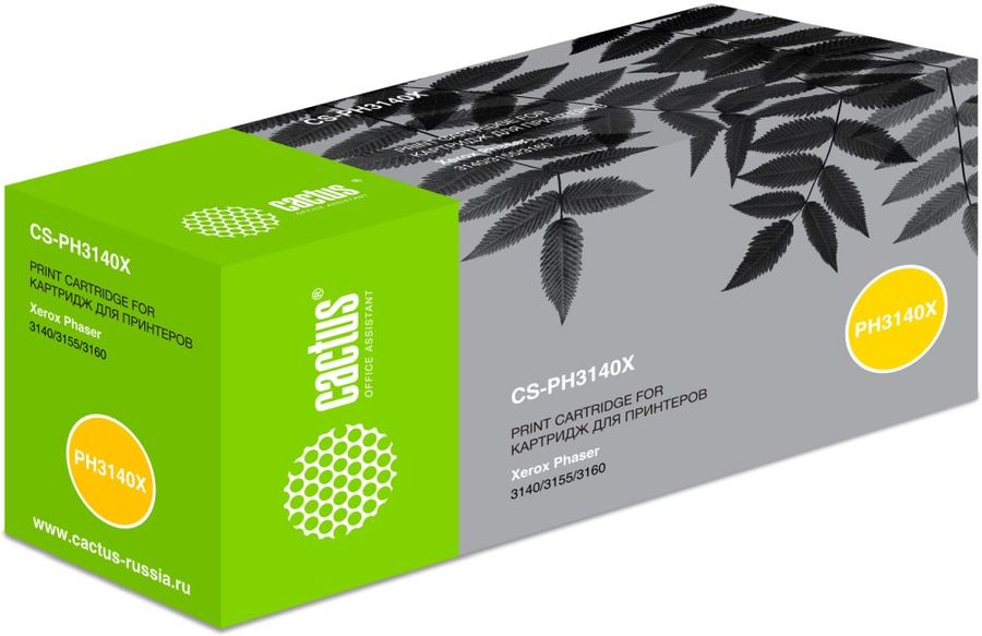 Картридж Cactus CS-PH3140X (108R00909) черный для Xerox Phaser 3140 3155 3160 (2500стр.)