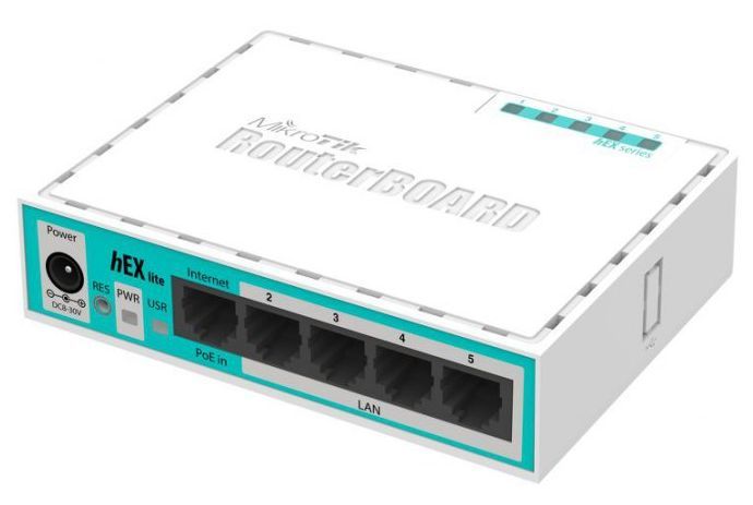 Router MikroTik RB750r2 (4 порта 100Мбит/сек. + 1 порт WAN 100Мбит/сек)