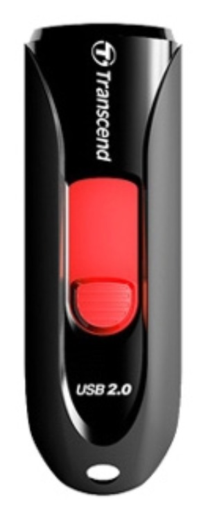 16 Gb Transcend JetFlash 590 TS16GJF590K Black/Red USB2.0 (выдвижной/пластик) Retail