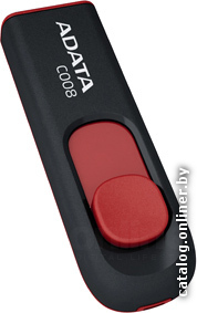 64 Gb A-Data C008 (AC008-64G-RKD), USB 2.0, Black-Red