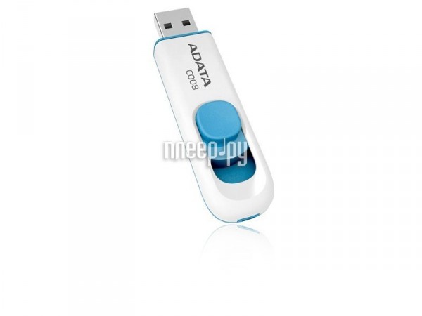 64 Gb A-Data C008 (AC008-64G-RWE), USB 2.0, White-Blue