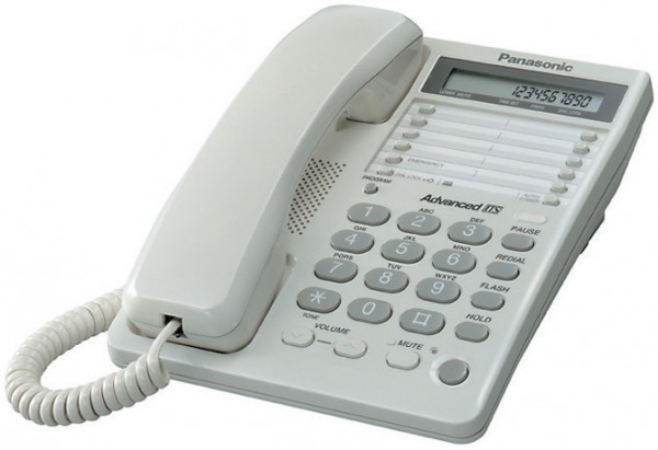 Телефон проводной Panasonic KX-TS2362RUW, White