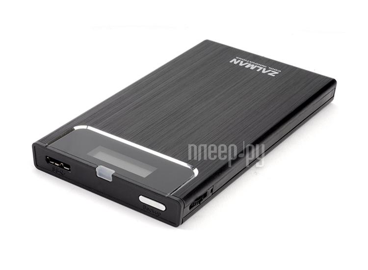 External case for HDD 2,5" Zalman ZM-VE350 Black (2.5", SATA, USB3.0, алюминий) RTL