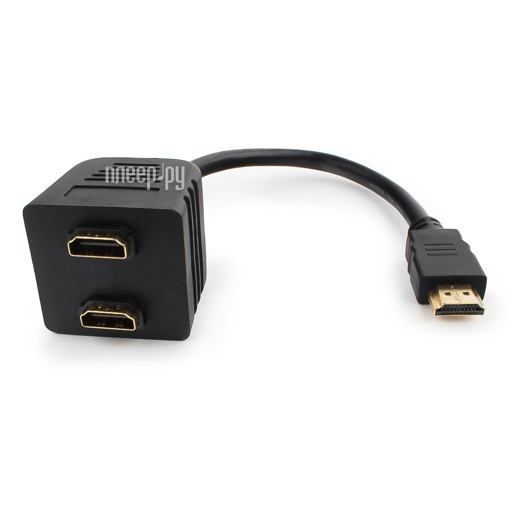 Разветвитель HDMI Gembird DSP-2PH4-002 1комп.-2монит. пасcивный, Full-HD, 3D, 1.4v
