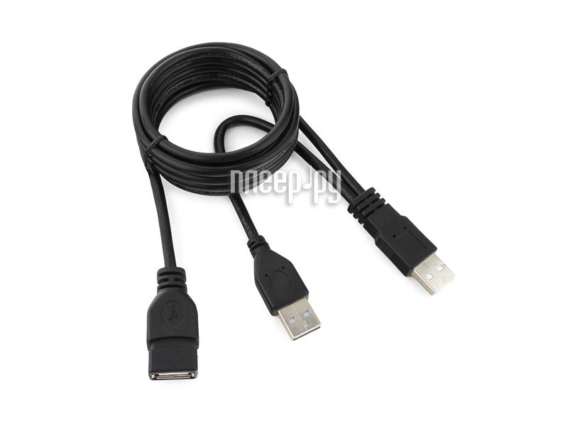 Кабель USB 2.0 A-A 1.8m Gembird Pro (CCP-USB22-AMAF-6) 2xAM/AF, экран, черный