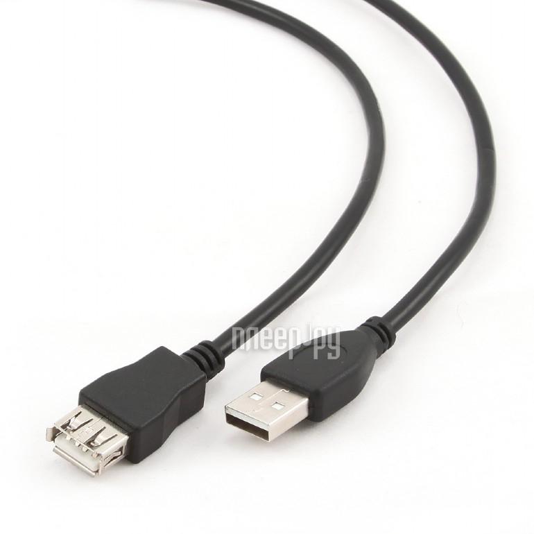 Кабель USB 2.0 A-A 4.5m Gembird Pro (CCP-USB2-AMAF-15C) AM/AF, экран, черный