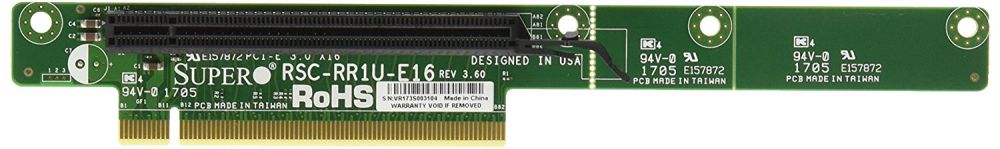 Адаптер для установки карты с интерфейсом PCIE в слот PCIE x16 SuperMicro RSC-RR1U-E16