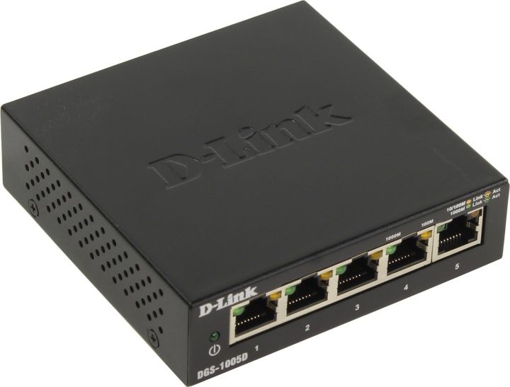 Switch Gigabit D-Link 5-port DGS-1005D/I2A/I3A 10/100Mbps RTL