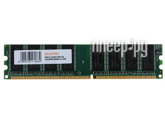 DDR 1024MB PC-3200 400MHz QUMO QUM1U-1G400T3/QUM1U-1G10T3R