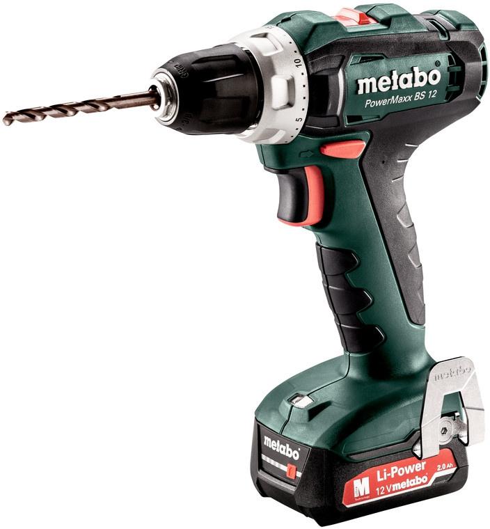 Дрель-шуруповёрт Metabo PowerMaxx BS 12 601036500 (с 2-мя АКБ 2 Ah, кейс)