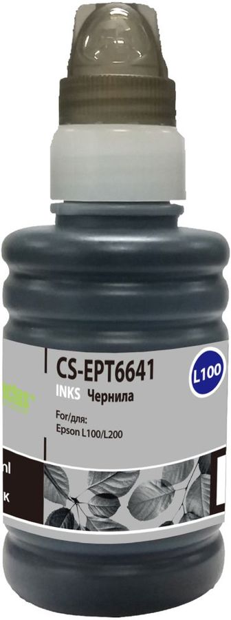 Чернила Cactus C13T66414A для Epson L100, черные, 100ml