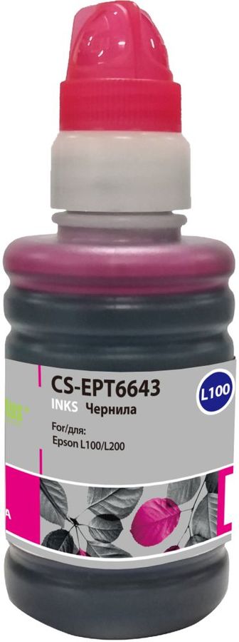 Чернила Cactus C13T66434A для Epson L100, пурпурные, 100ml