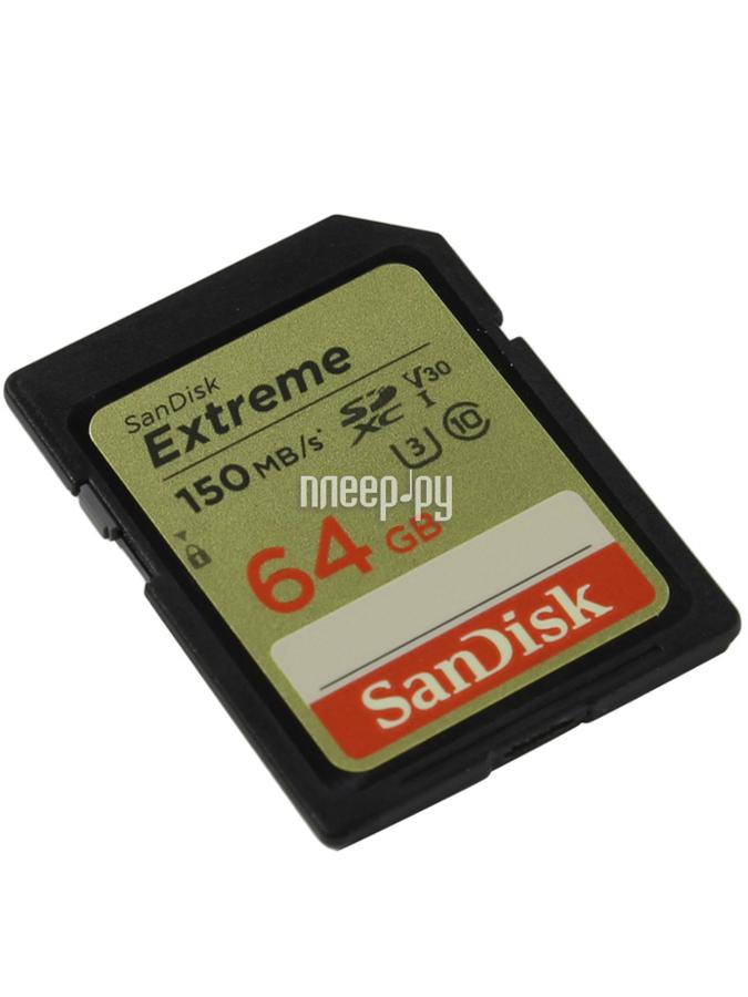 SD 64 Gb SanDisk Extreme (SDSDXV6-064G-GNCIN) RTL