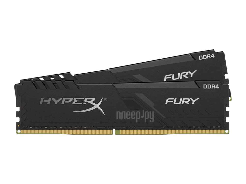 DDR4 8GB KITof2 PC-25600 3200MHz Kingston HyperX Fury Black (HX432C16FB3K2/8) CL16 RTL