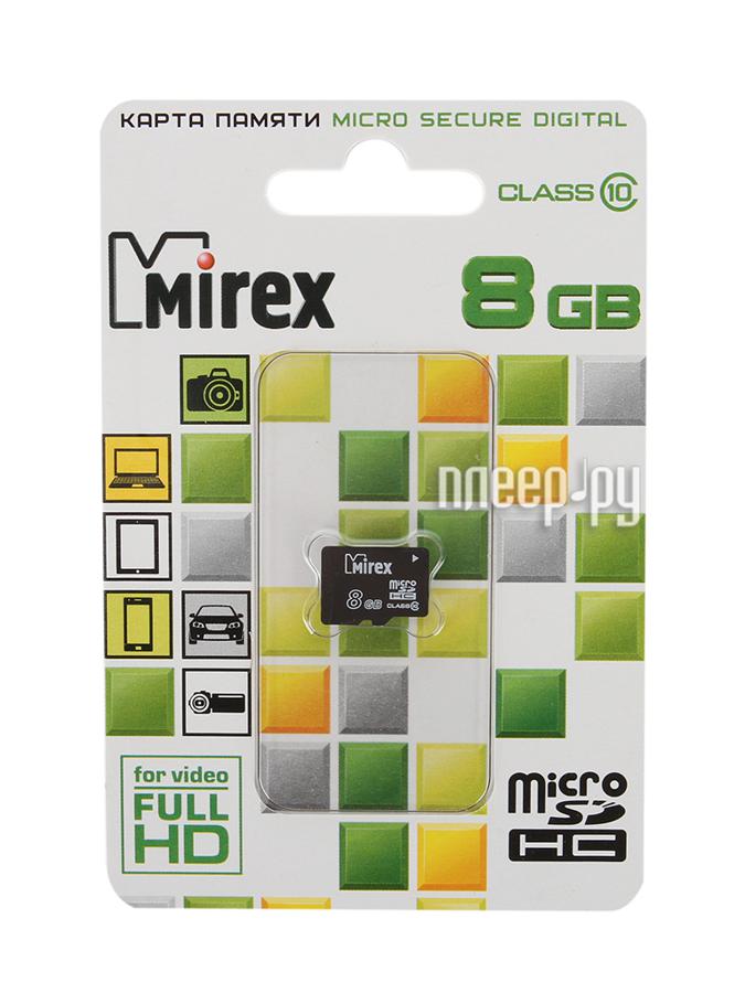 Micro SD 8 Gb Mirex Class 10 (13612-MC10SD08)