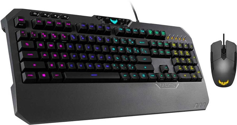 Клавиатура + мышь ASUS TUF Gaming Combo K5 & M5 Black (USB, RGB подсветка, Mech-Brane, 6 кнопок, 6200 dpi, 90MP01A0-B0RA00)
