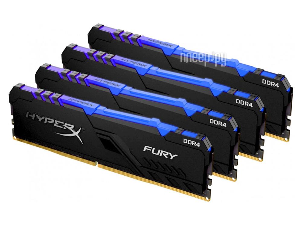 DDR4 32GB KITof4 PC-21300 2666MHz Kingston HyperX Fury RGB (HX426C16FB3AK4/32) RTL