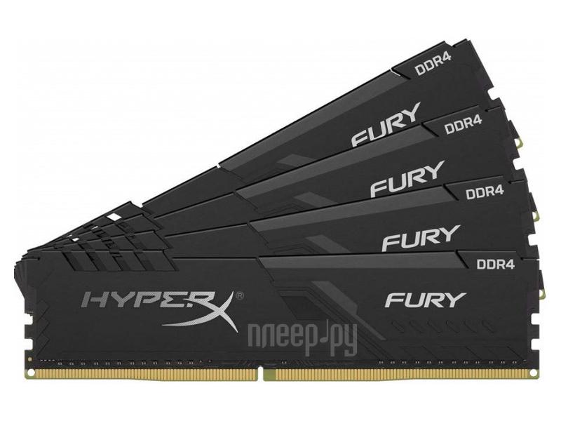 DDR4 32GB KITof4 PC-19200 2400MHz Kingston HyperX Fury Black (HX424C15FB3K4/32) CL15 RTL