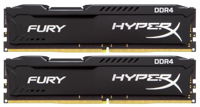 DDR4 16GB KITof2 PC-25600 3200MHz Kingston HyperX Fury Black (HX432C16FB3K2/16) CL16 RTL