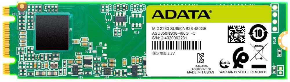 SSD M.2 A-Data 480Gb Ultimate SU650NS38 (ASU650NS38-480GT-C) RTL