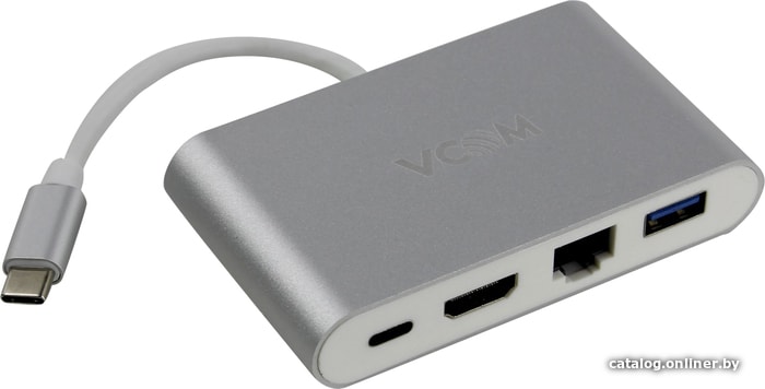 Переходник USB 3.1 Type-Cm --&gt HDMI+USB3.0+RJ45+PD charging VCOM (CU455)