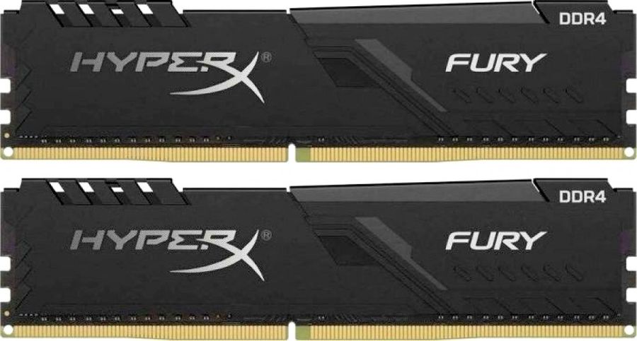 DDR4 32GB KITof2 (2x16Gb) PC-25600 3200MHz Kingston HyperX Fury Black (HX432C16FB3K2/32) CL16 RTL