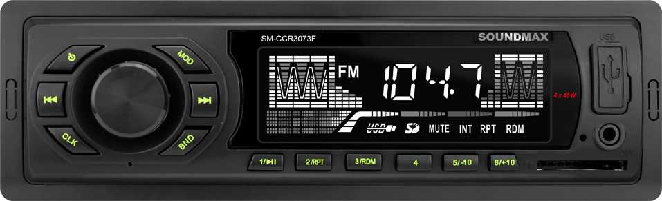 Автомагнитола Soundmax SM-CCR3073F USB SD/MMC (ЧЕРНЫЙ)\G