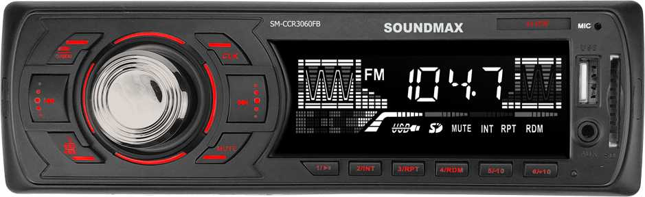 Автомагнитола Soundmax SM-CCR3060FB USB SD/MMC (ЧЕРНЫЙ)\R