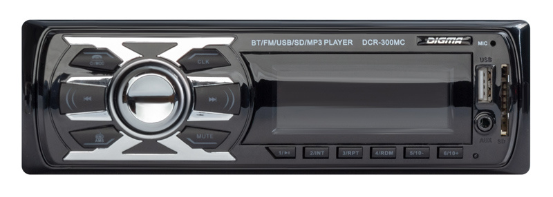 Автомагнитола Digma DCR-300MC,  USB,  SD/MMC