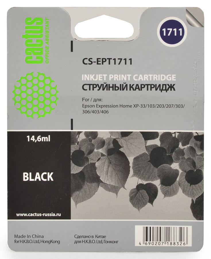 Картридж Cactus CS-EPT1711, черный