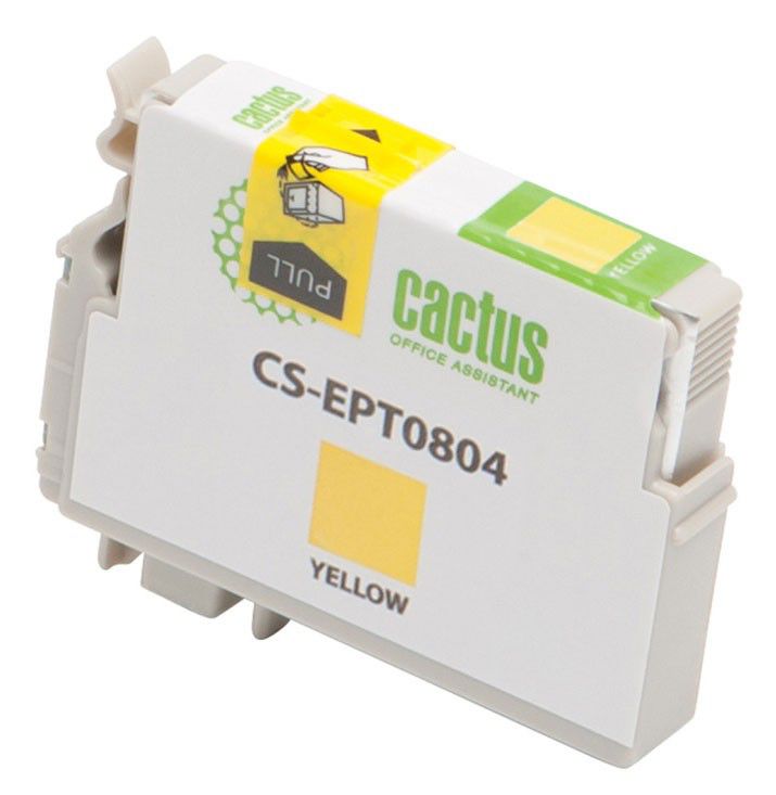 Картридж Cactus CS-EPT0804, желтый