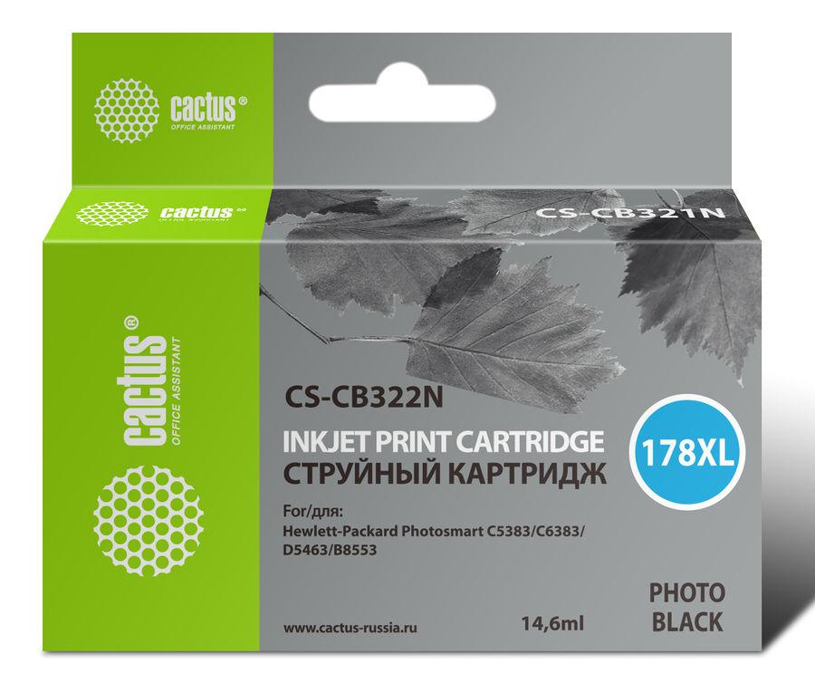 Картридж Cactus CS-CB322N(CS-CB322), №178XL, фото черный