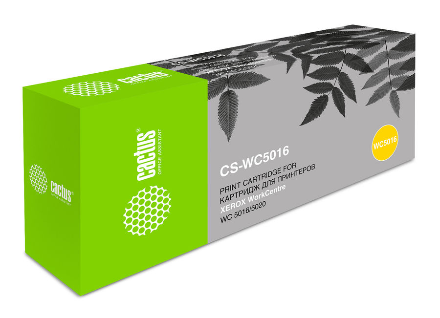 Картридж (двойная упаковка) Cactus CS-WC5016, 106R01277, черный