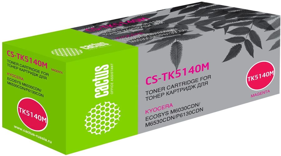 Картридж Cactus CS-TK5140M, пурпурный