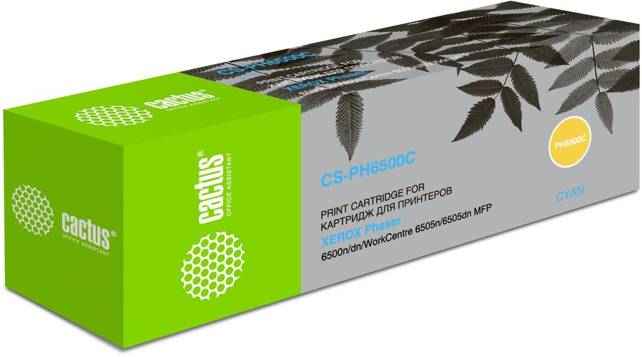 Картридж Cactus CS-PH6500C, 106R01601, голубой