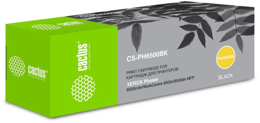 Картридж Cactus CS-PH6500BK, 106R01604, черный